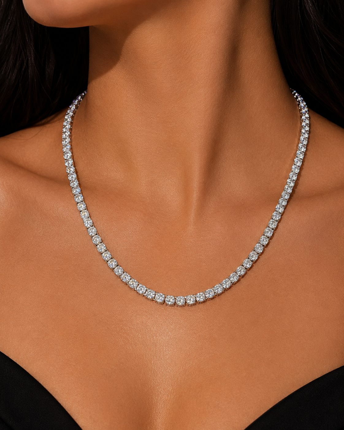 6.5MM S925 Moissanite Diamond Tennis Chain