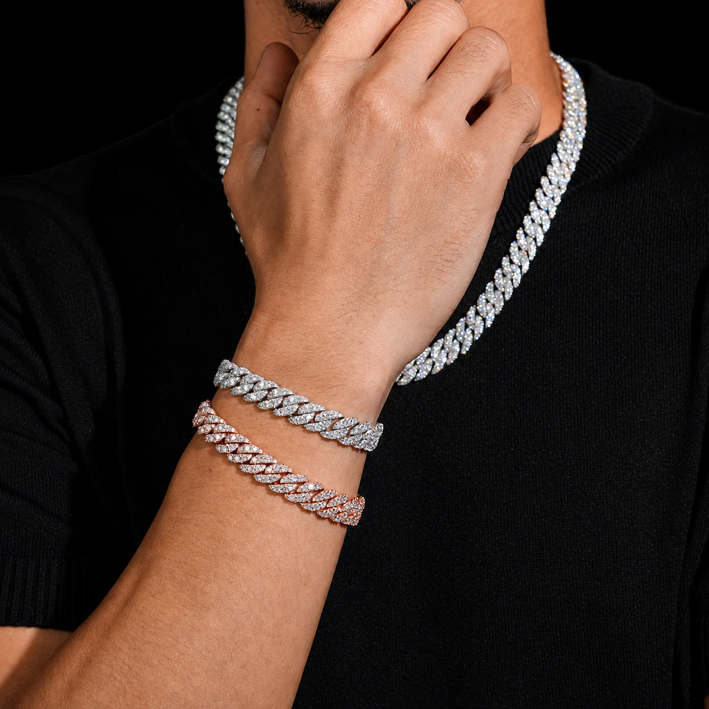 10MM One Row Miami Cuban Link Chain  – 925 Sterling Silver