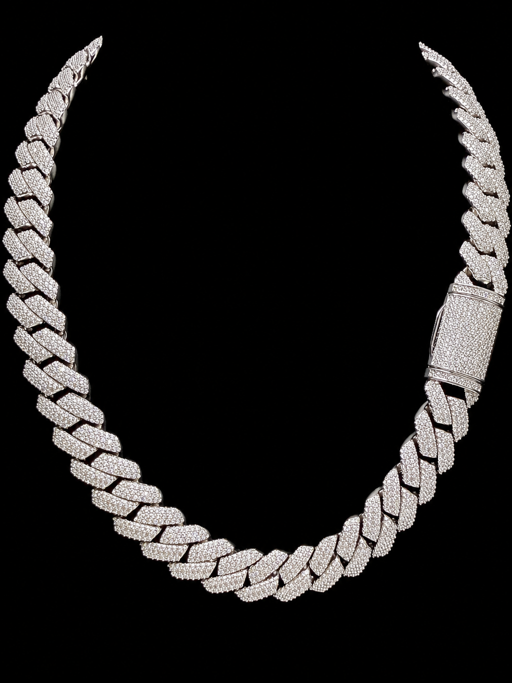 15MM Miami Cuban Link Chain, – 925 Sterling Silver