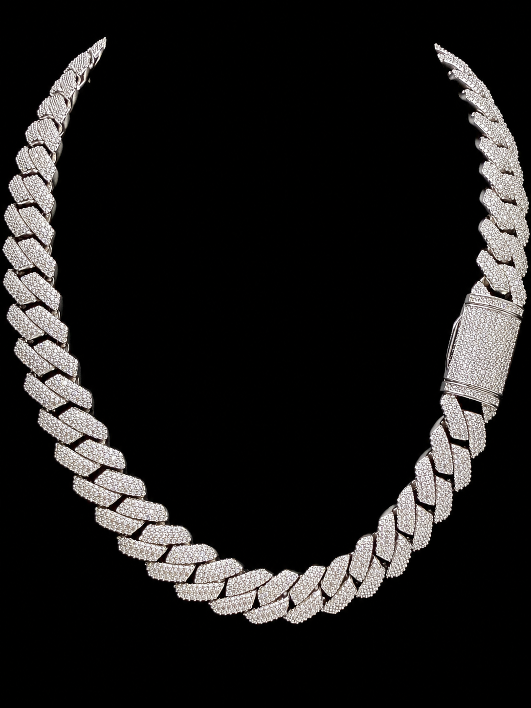 15MM Miami Cuban Link Chain, – 925 Sterling Silver