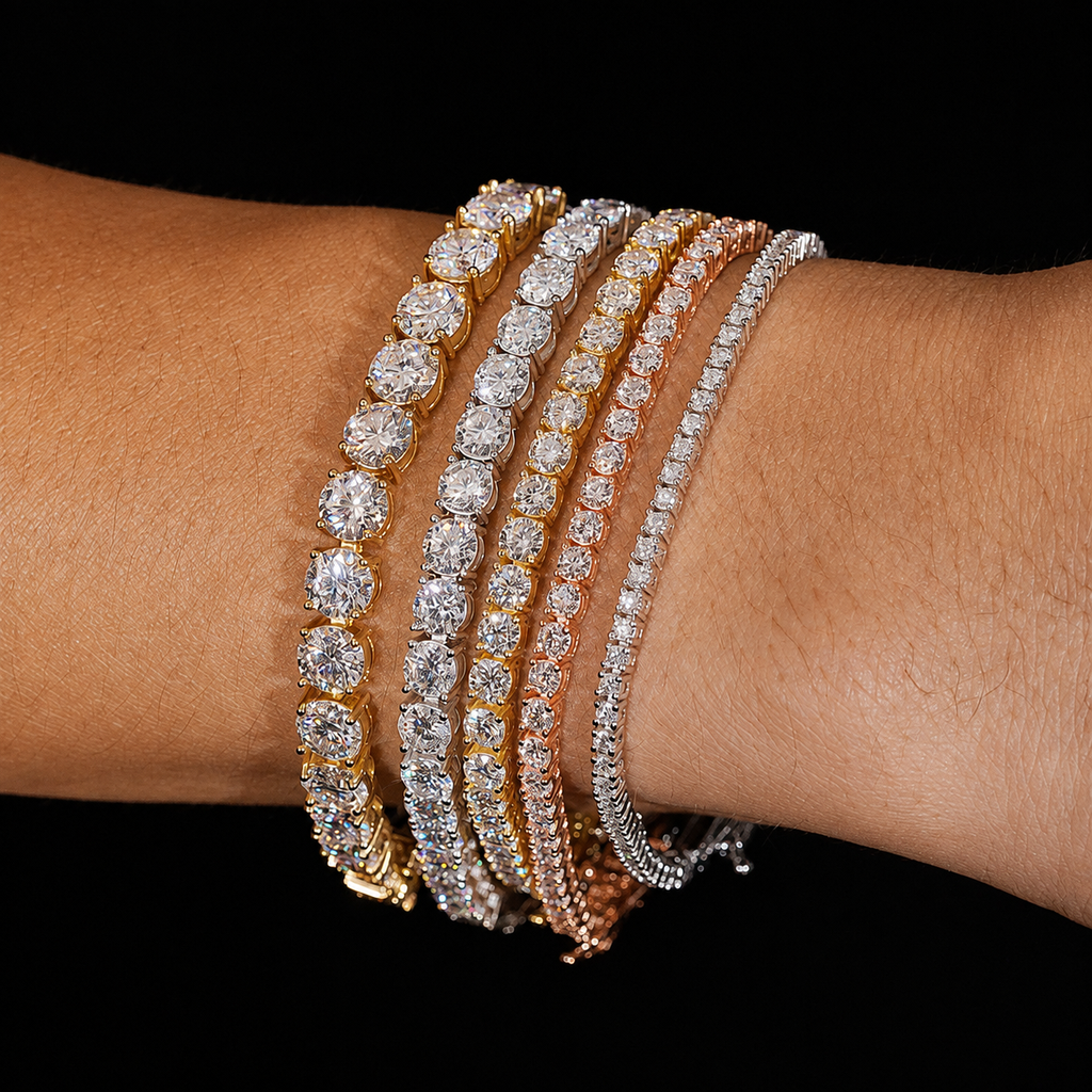 4MM S925 Moissanite Diamond Tennis Bracelet