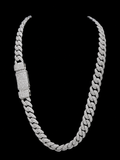 12MM Mosaic Cuban Link Chain – 925 Sterling Silver