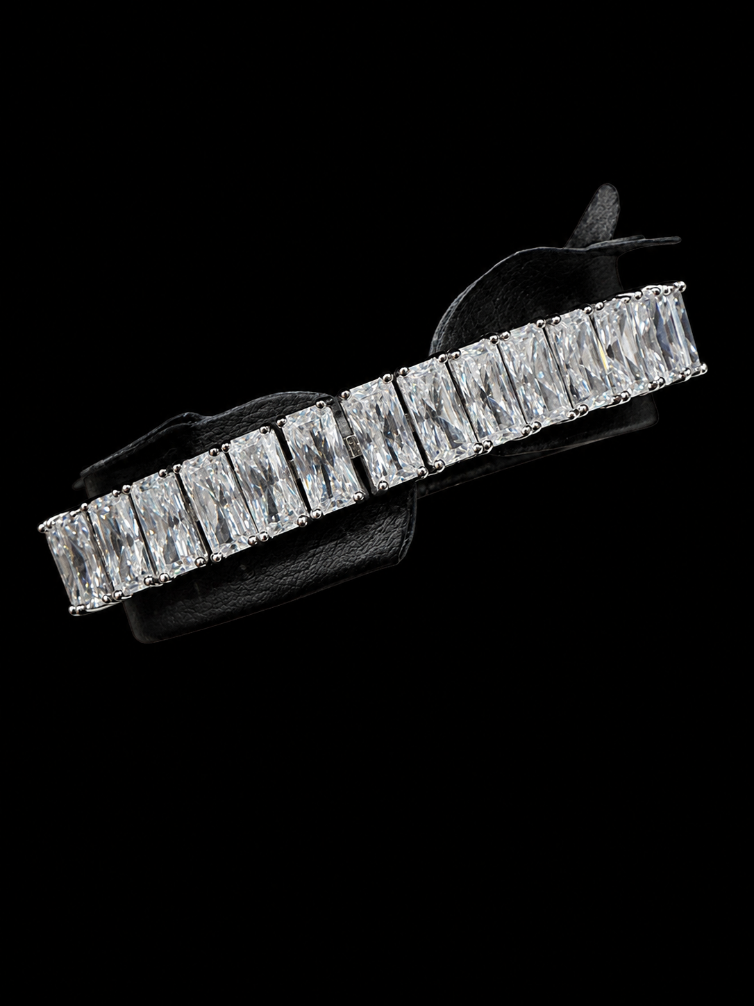 Baguette Tennis Bracelet 925 Sterling Silver Moissanite