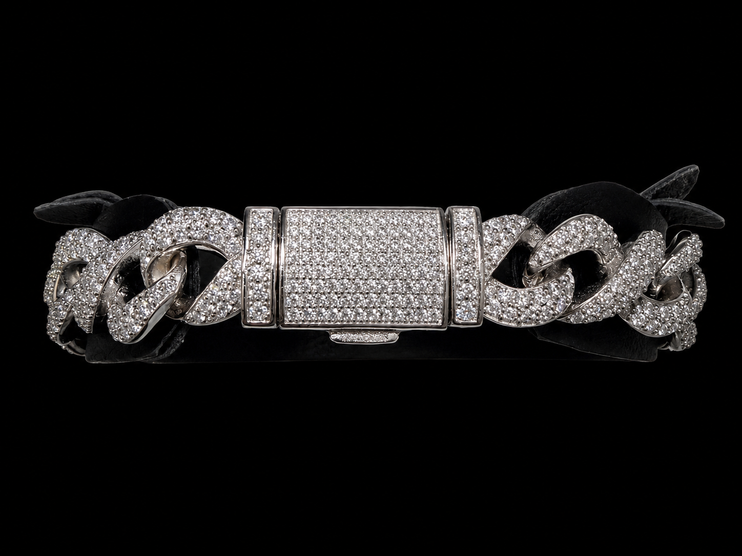 Infinity Chain and Link Bracelet 925 Sterling Silver Moissanite