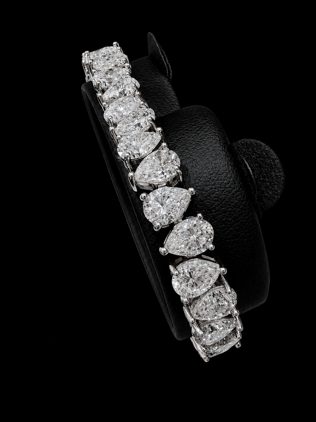 Double Pears 925 Sterling Silver Moissanite Diamond Bracelet