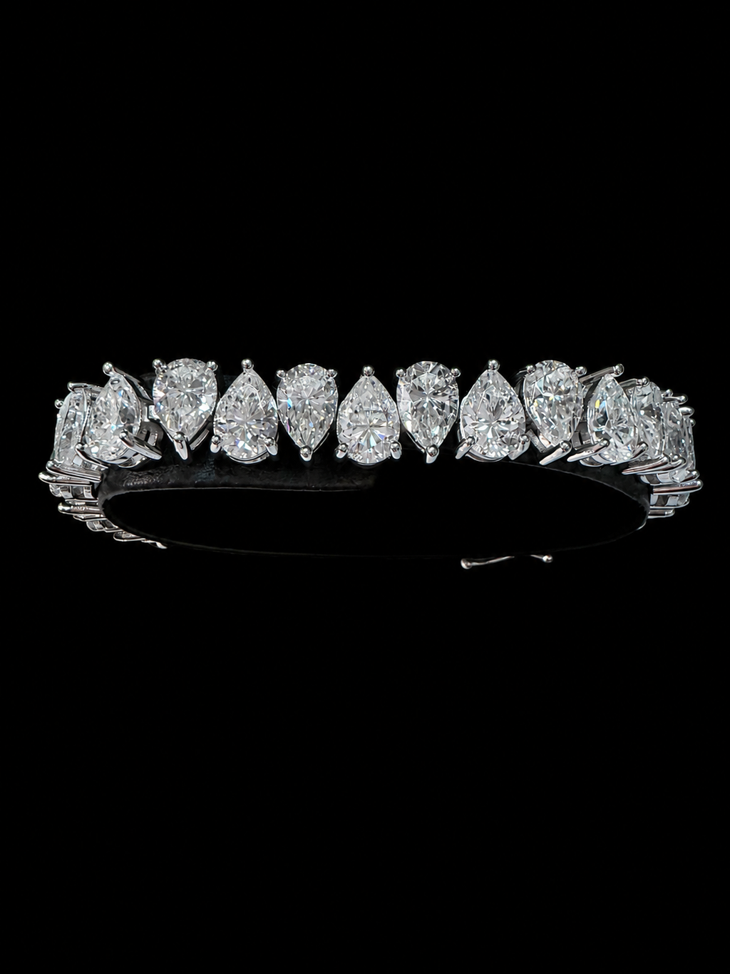 Double Pears 925 Sterling Silver Moissanite Diamond Bracelet