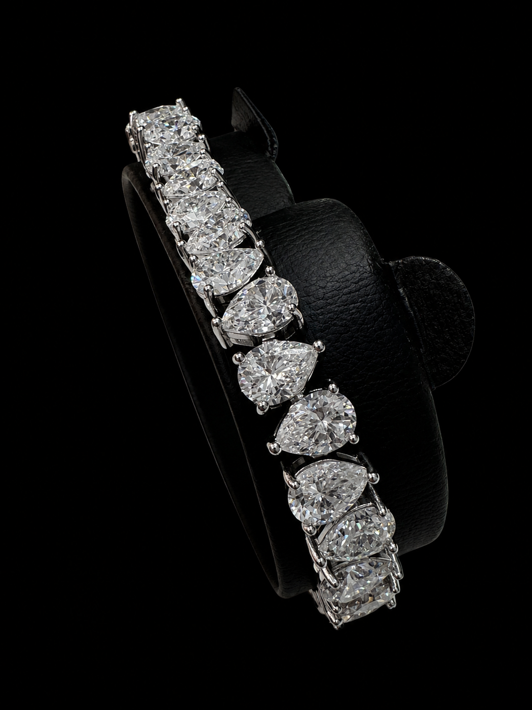 Double Pears 925 Sterling Silver Moissanite Diamond Bracelet