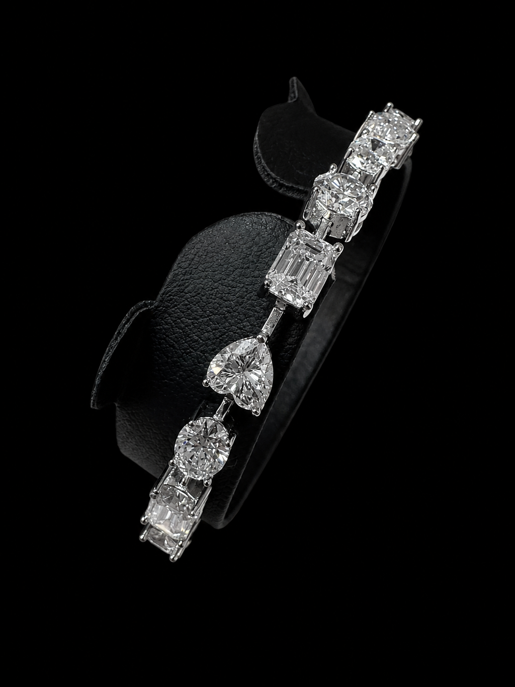 Mix and Match Round - Oval - Heart - Emerald Moissanite Diamond Tennis Bracelet