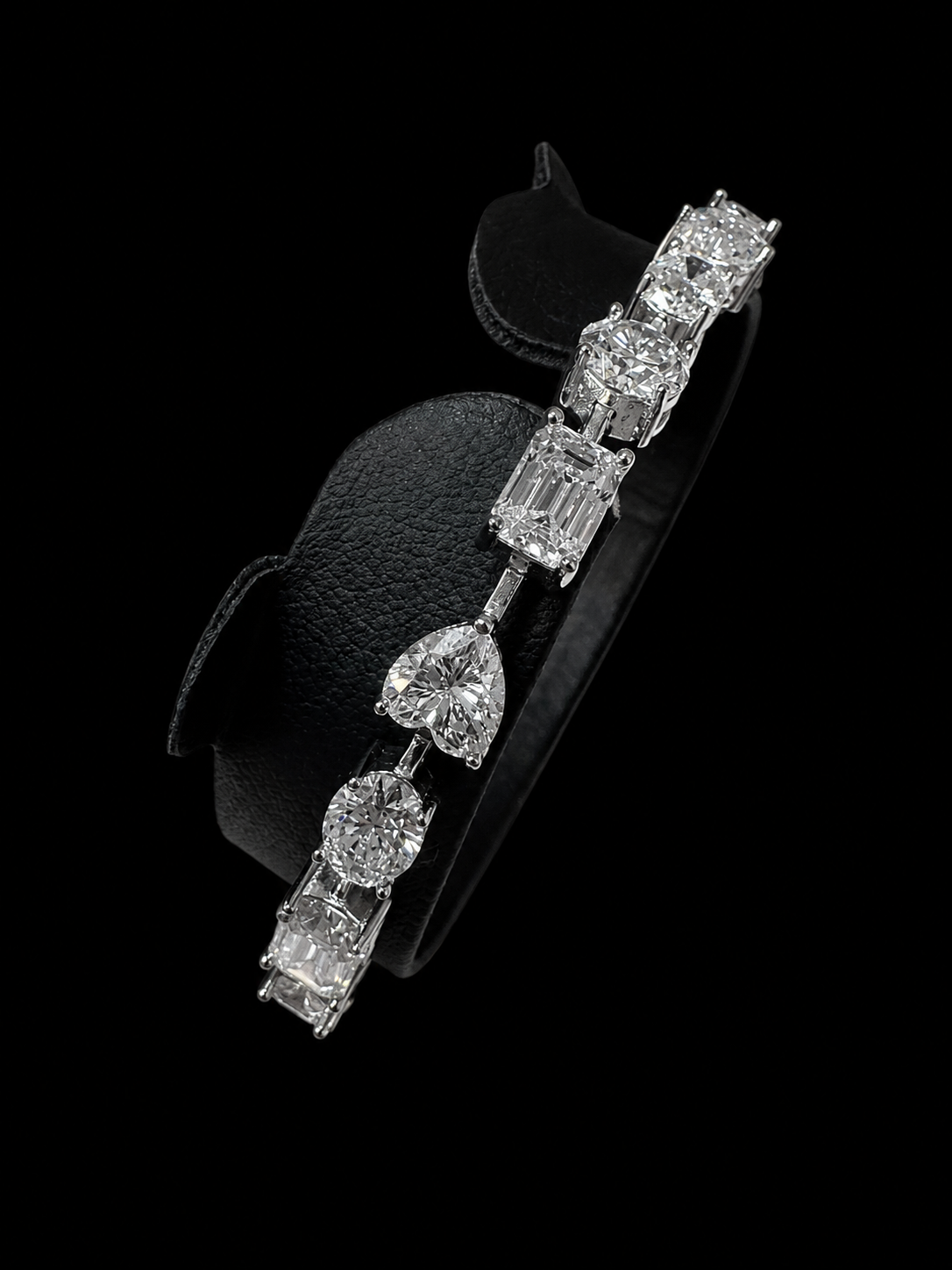 Mix and Match Round - Oval - Heart - Emerald Moissanite Diamond Tennis Bracelet