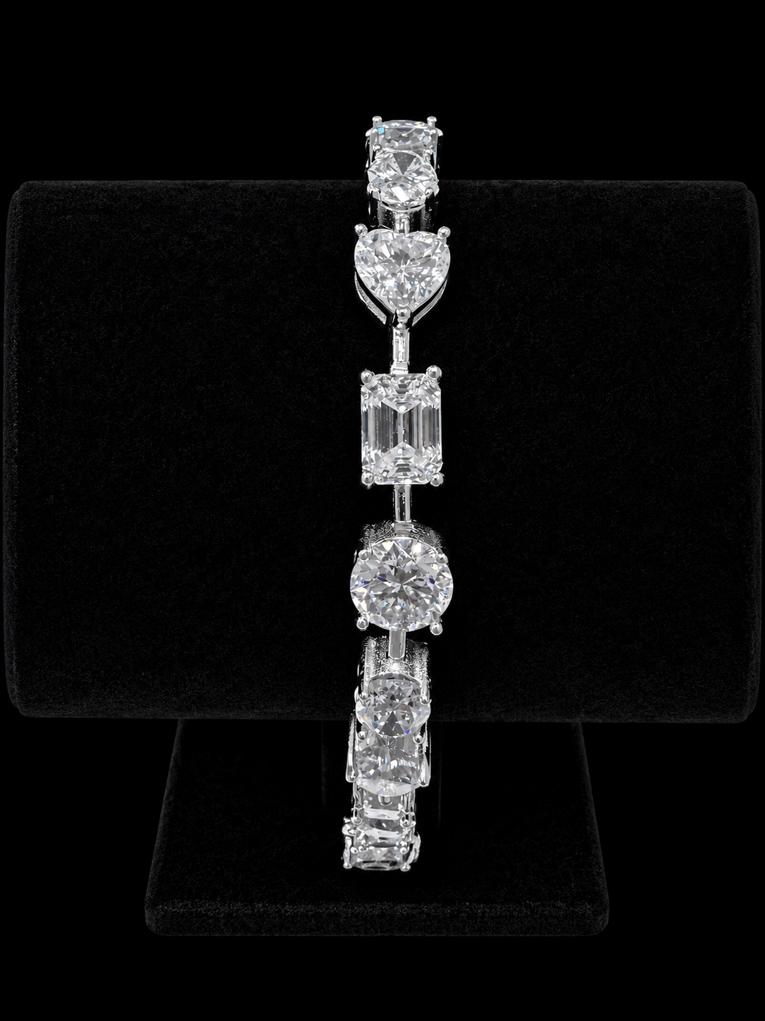 Mix and Match Round - Oval - Heart - Emerald Moissanite Diamond Tennis Bracelet
