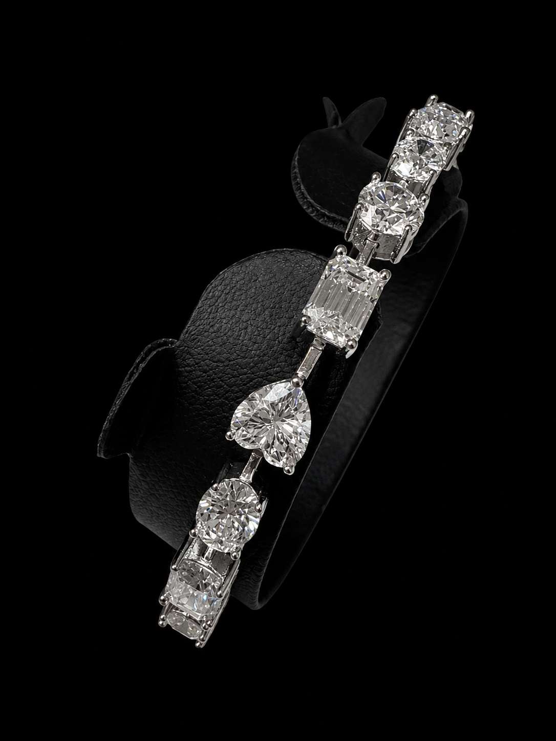 Mix and Match Round - Oval - Heart - Emerald Moissanite Diamond Tennis Bracelet