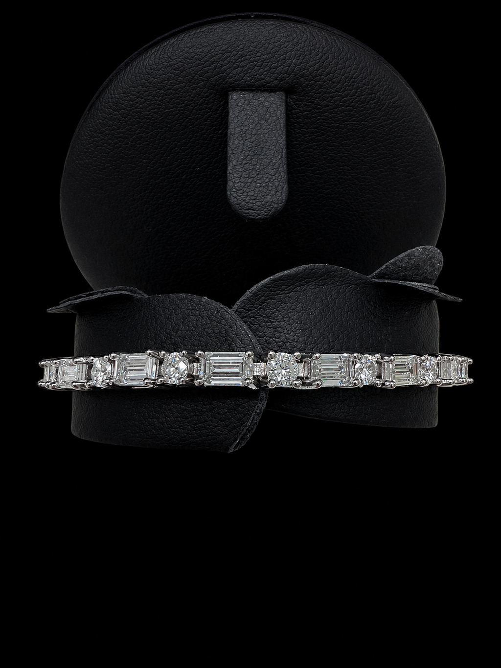 Mix and Match Oval and Emerald Moissanite Diamod Tennis Bracelet