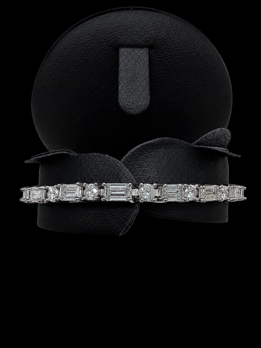 Mix and Match Oval and Emerald Moissanite Diamod Tennis Bracelet