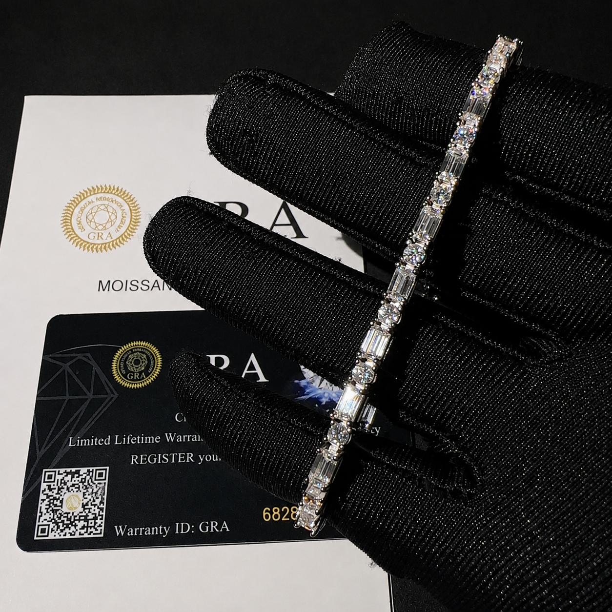 Mix and Match Oval and Emerald Moissanite Diamod Tennis Bracelet