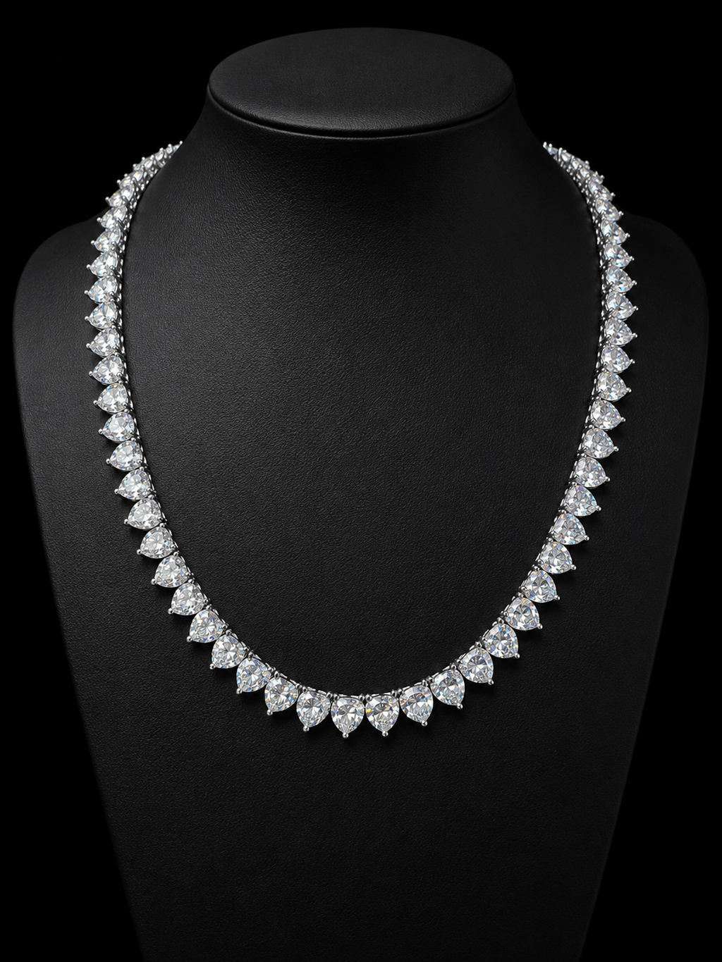 6MM Heart Cut 925 Sterling Silver Moissanite Necklace