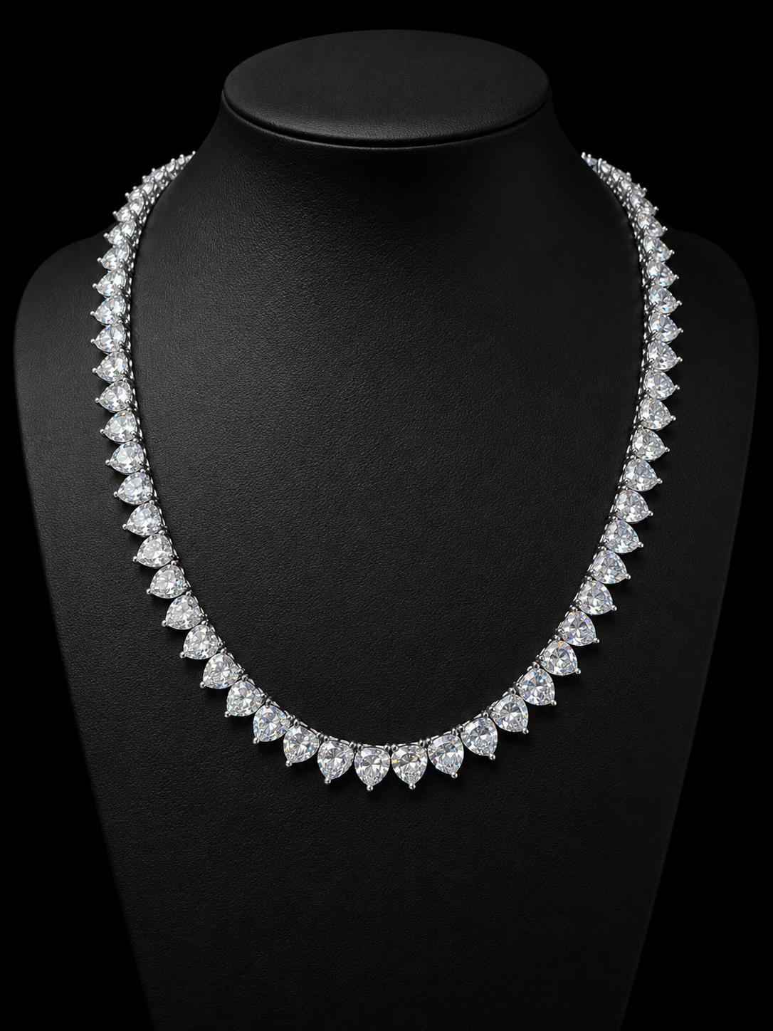 6MM Heart Cut 925 Sterling Silver Moissanite Necklace