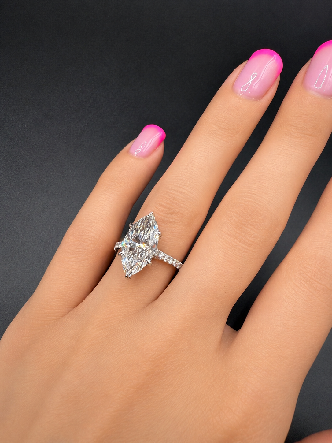 3.03 Carat Marquise Cut Lab-Grown Diamond Ring – IGI Certified