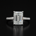 3.10 Carat Emerald Cut Lab-Grown Diamond Ring – IGI Certified, 14K White Gold