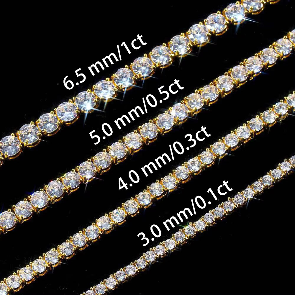 6.5MM S925 Moissanite Diamond Tennis Chain
