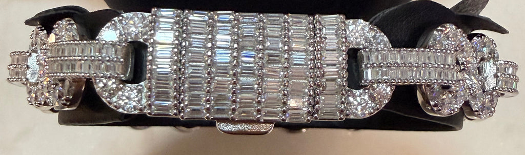 13MM Baguette Moissanite 8Shape Infinity Cuban Bracelet 925 Sterling Silver