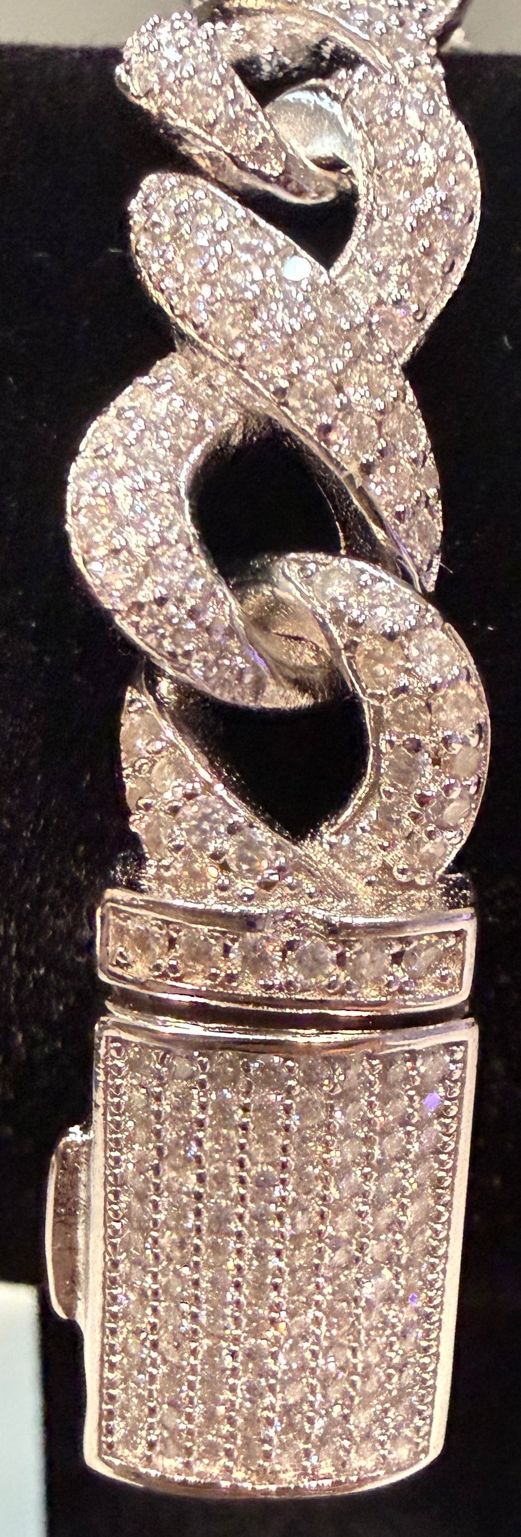 Infinity Chain and Link Bracelet 925 Sterling Silver Moissanite