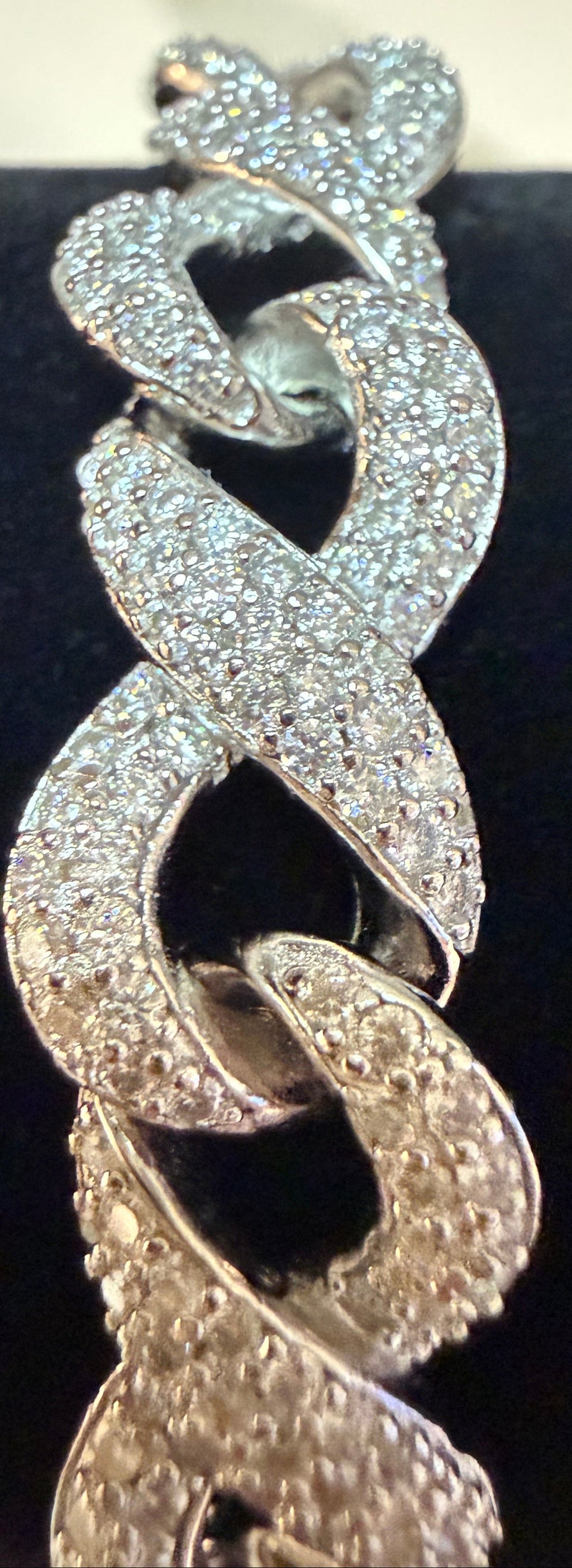 Infinity Chain and Link Bracelet 925 Sterling Silver Moissanite
