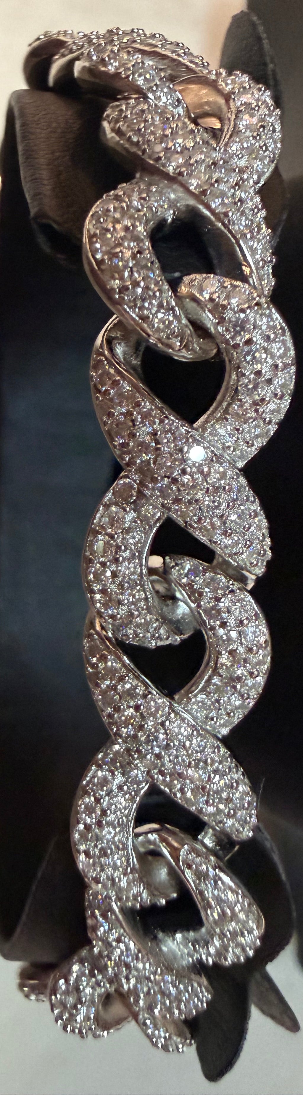 Infinity Chain and Link Bracelet 925 Sterling Silver Moissanite
