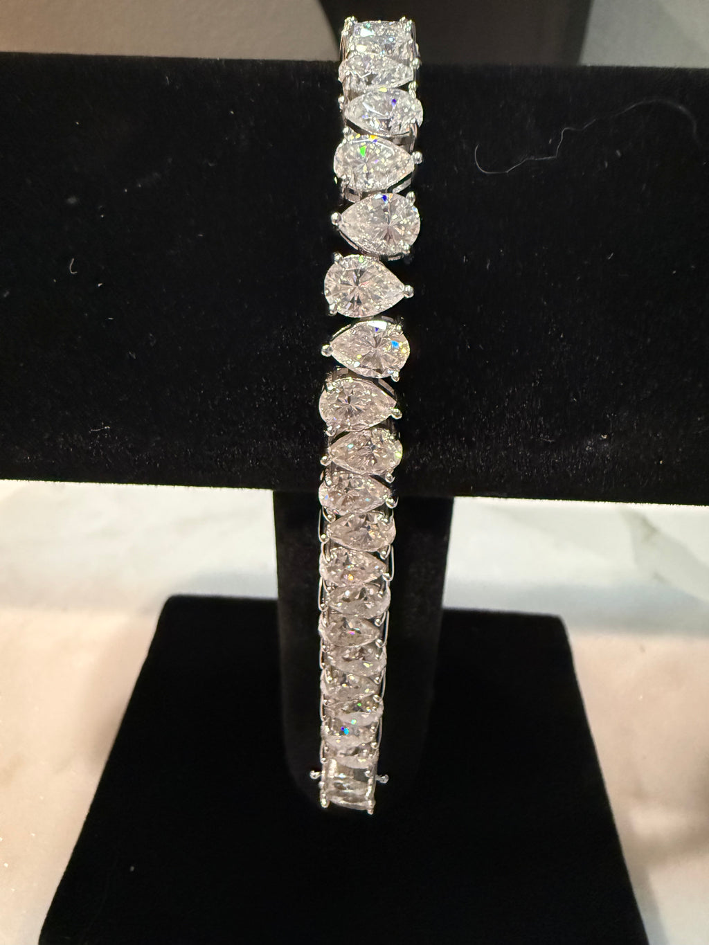 Double Pears 925 Sterling Silver Moissanite Diamond Bracelet