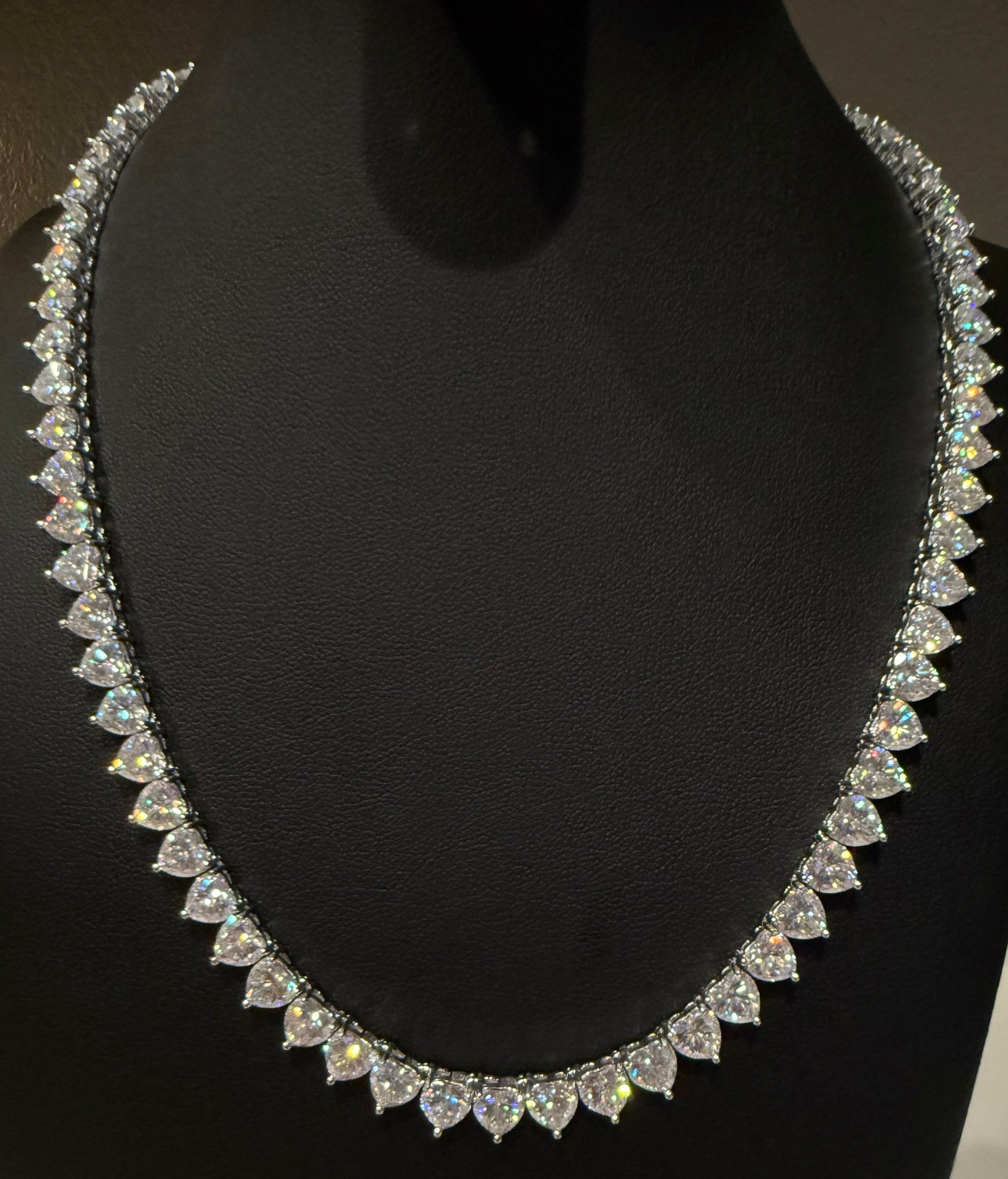 6MM Heart Cut 925 Sterling Silver Moissanite Necklace
