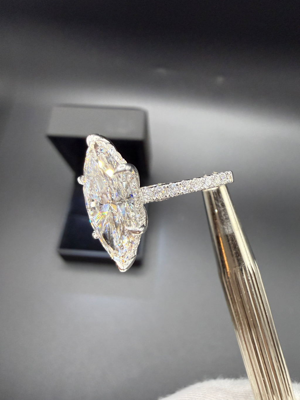 3.03 Carat Marquise Cut Lab-Grown Diamond Ring – IGI Certified