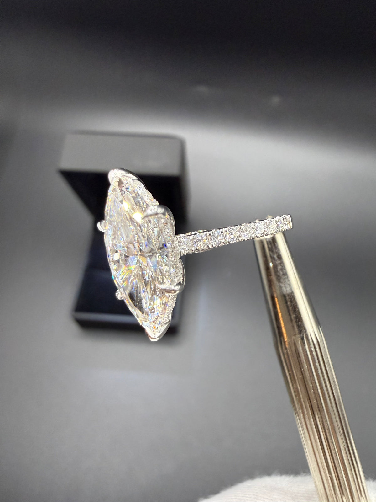 3.03 Carat Marquise Cut Lab-Grown Diamond Ring – IGI Certified