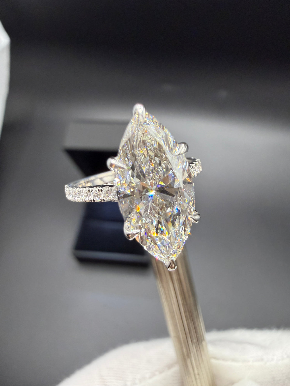 3.03 Carat Marquise Cut Lab-Grown Diamond Ring – IGI Certified