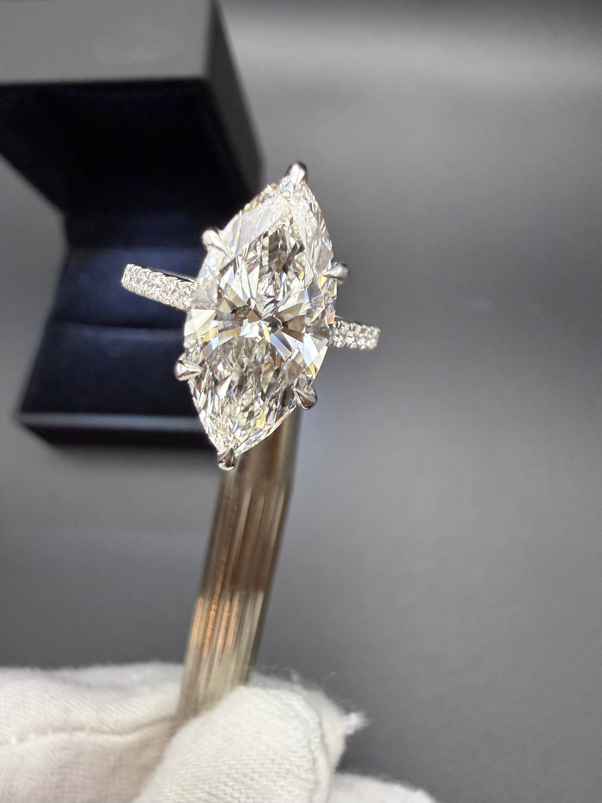 3.03 Carat Marquise Cut Lab-Grown Diamond Ring – IGI Certified
