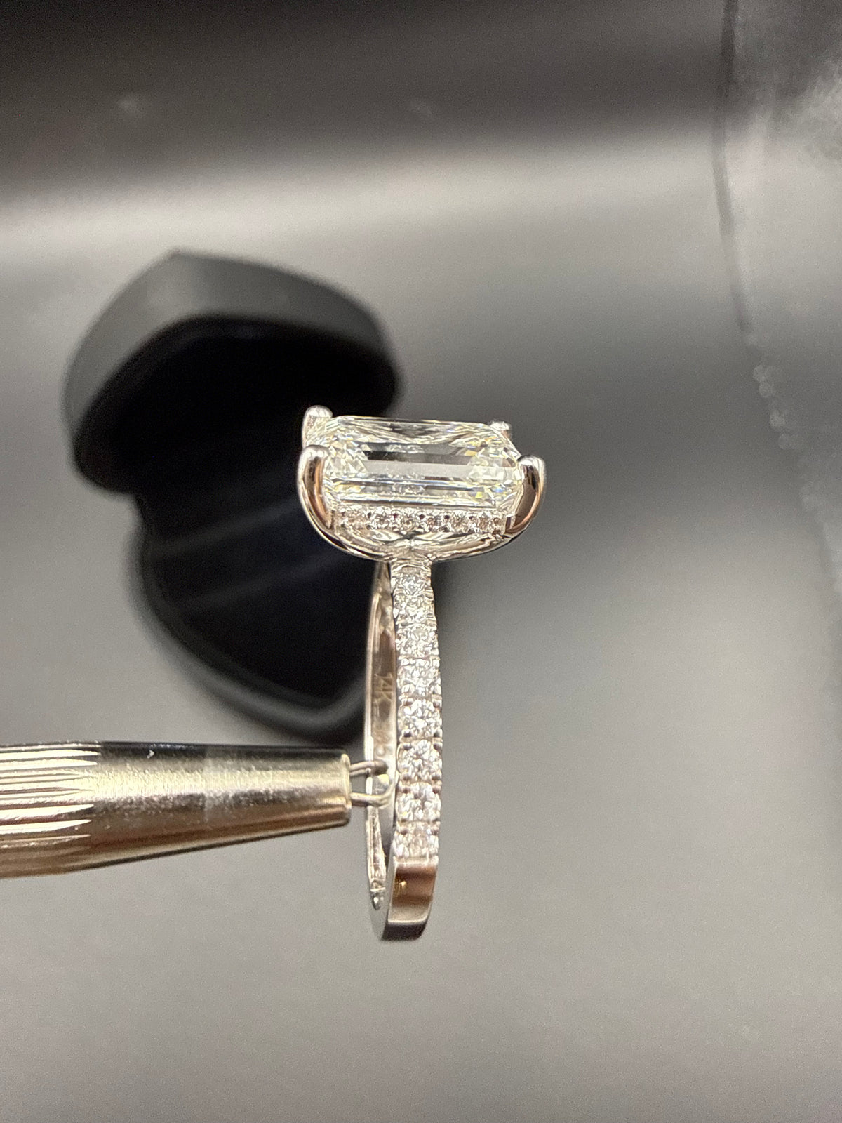 3.10 Carat Emerald Cut Lab-Grown Diamond Ring – IGI Certified, 14K White Gold