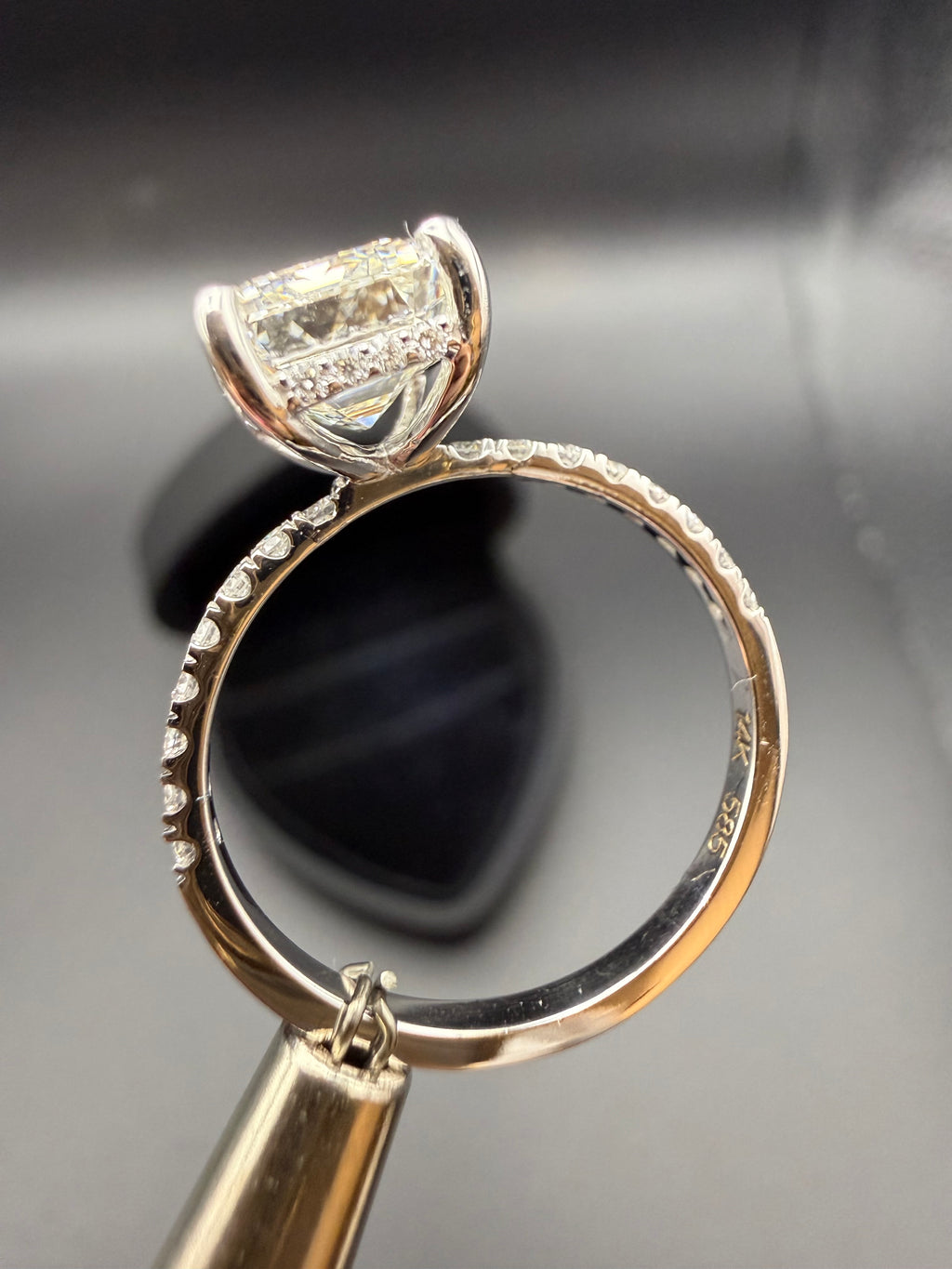 3.10 Carat Emerald Cut Lab-Grown Diamond Ring – IGI Certified, 14K White Gold