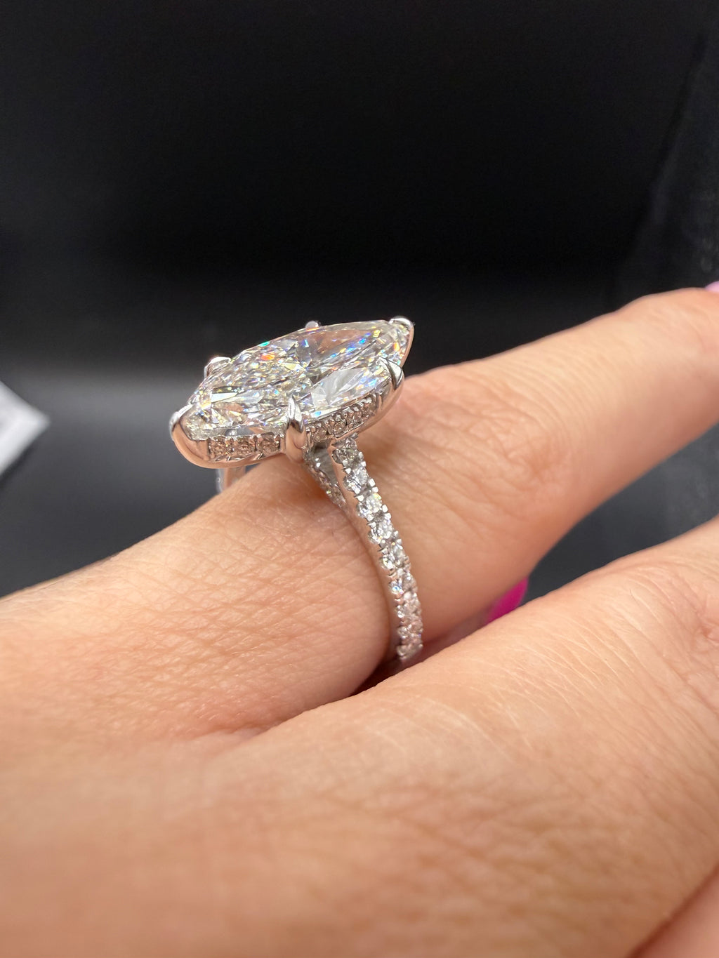 3.03 Carat Marquise Cut Lab-Grown Diamond Ring – IGI Certified