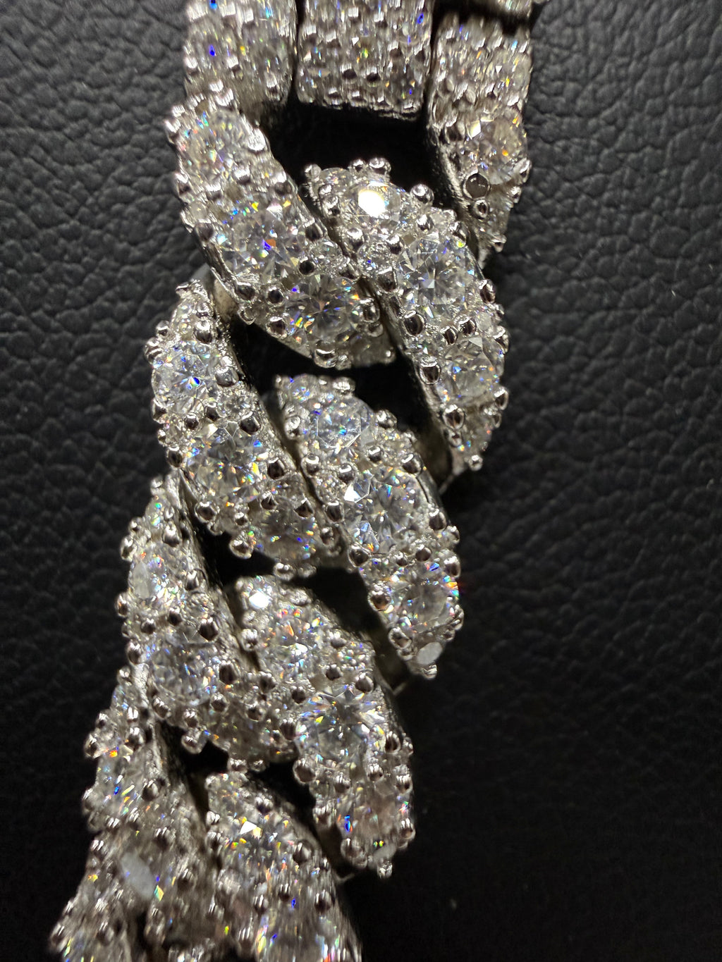 10MM One Row Miami Cuban Link Chain  – 925 Sterling Silver