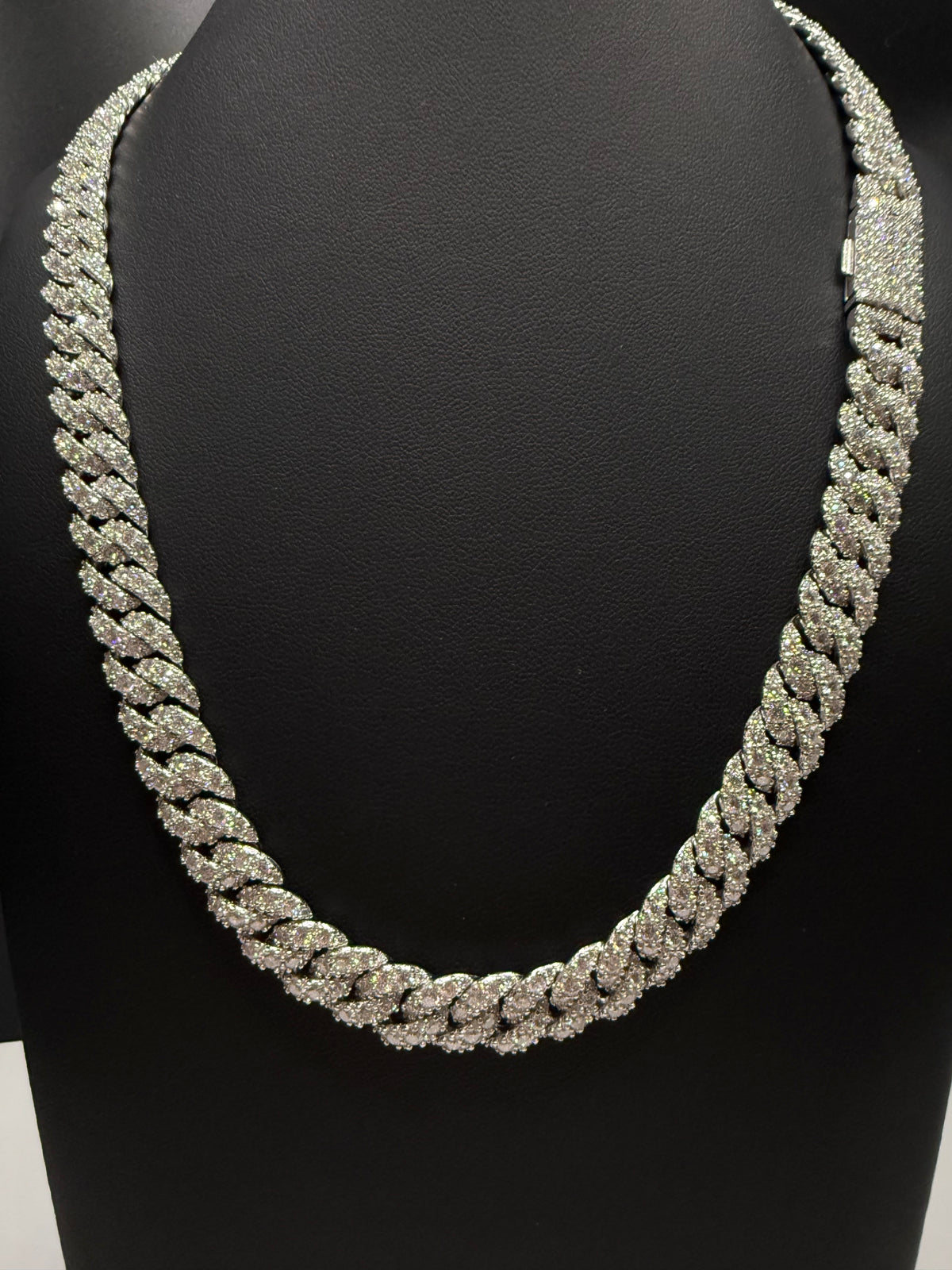 10MM One Row Miami Cuban Link Chain  – 925 Sterling Silver