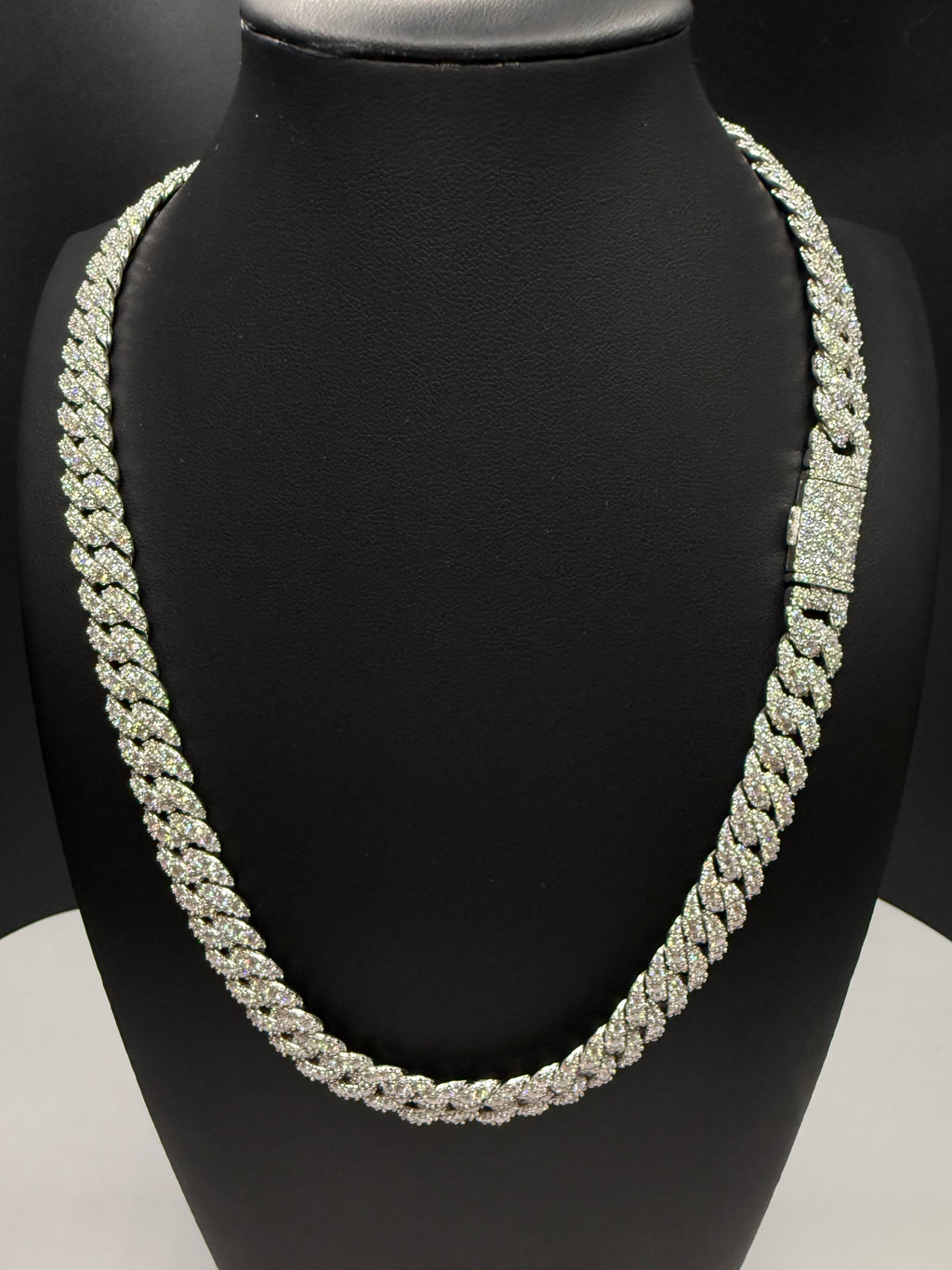 10MM One Row Miami Cuban Link Chain  – 925 Sterling Silver