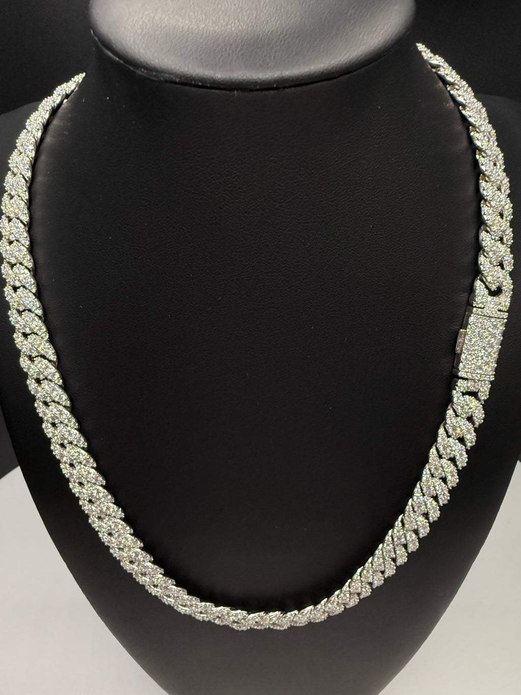 10MM One Row Miami Cuban Link Chain  – 925 Sterling Silver