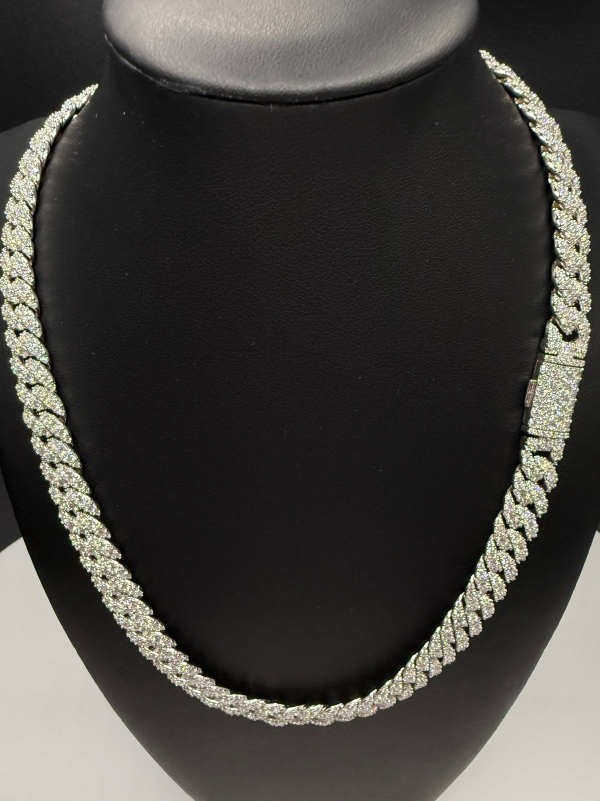 10MM One Row Miami Cuban Link Chain  – 925 Sterling Silver