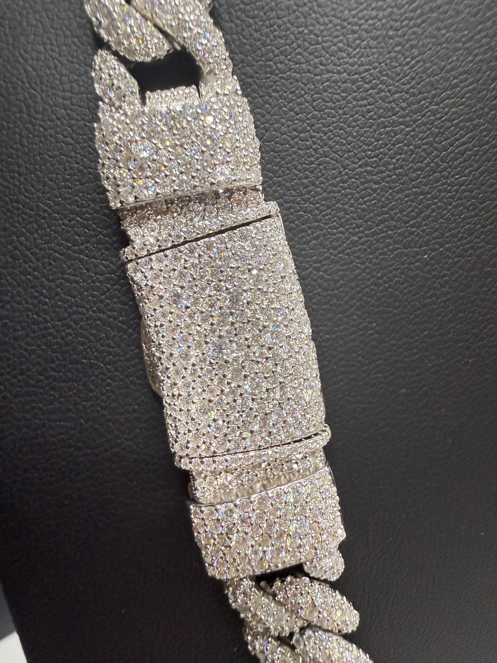 12MM Mosaic Cuban Link Bracelet and Chain – 925 Sterling Silver