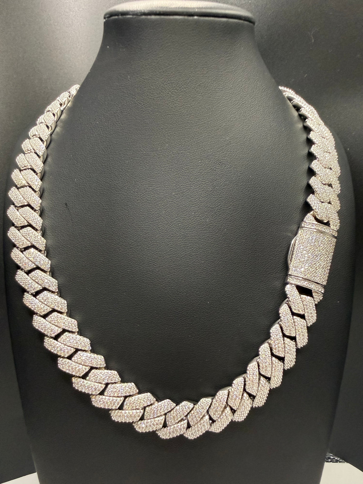 15MM Miami Cuban Link Chain, – 925 Sterling Silver