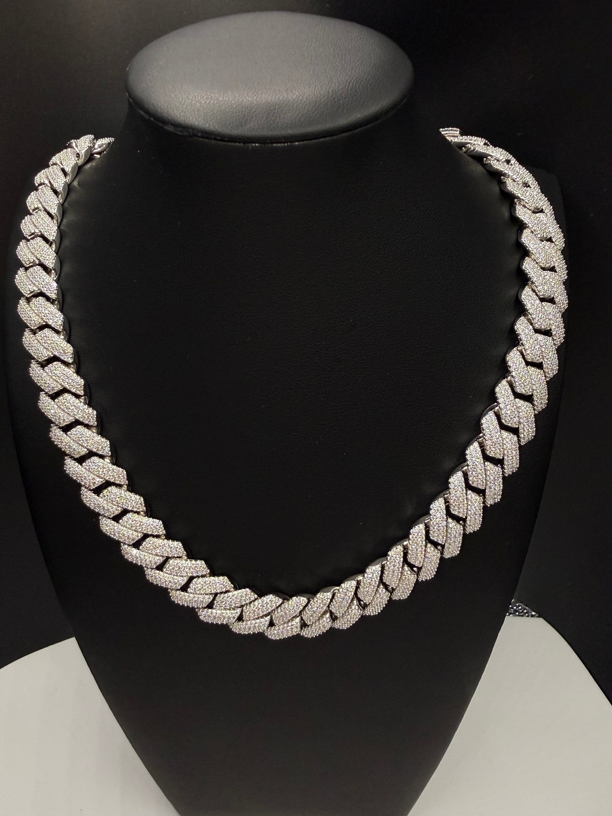 15MM Miami Cuban Link Chain, – 925 Sterling Silver