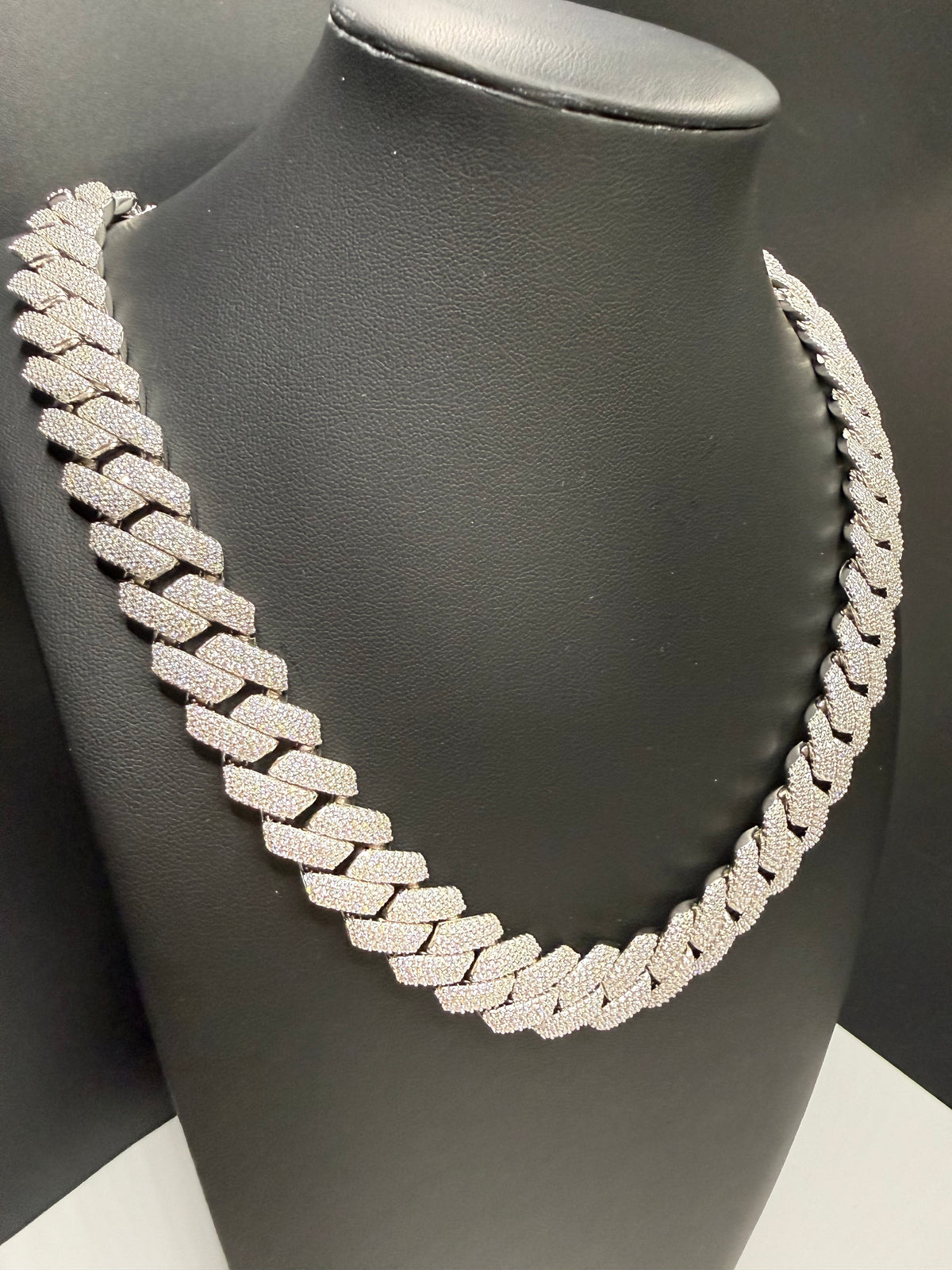 15MM Miami Cuban Link Chain, – 925 Sterling Silver