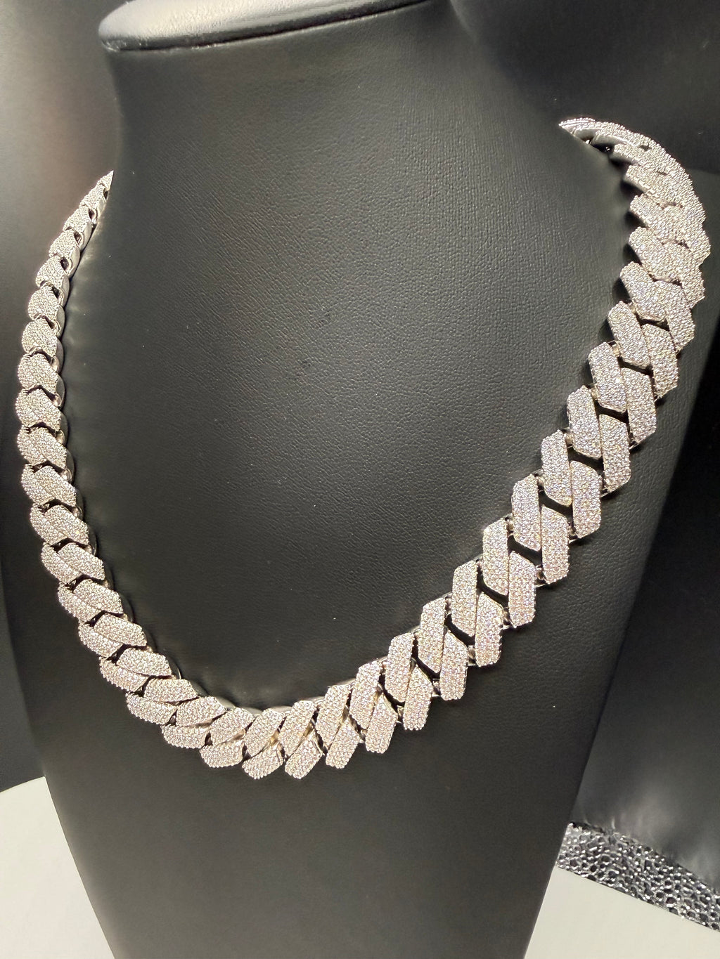 15MM Miami Cuban Link Chain, – 925 Sterling Silver