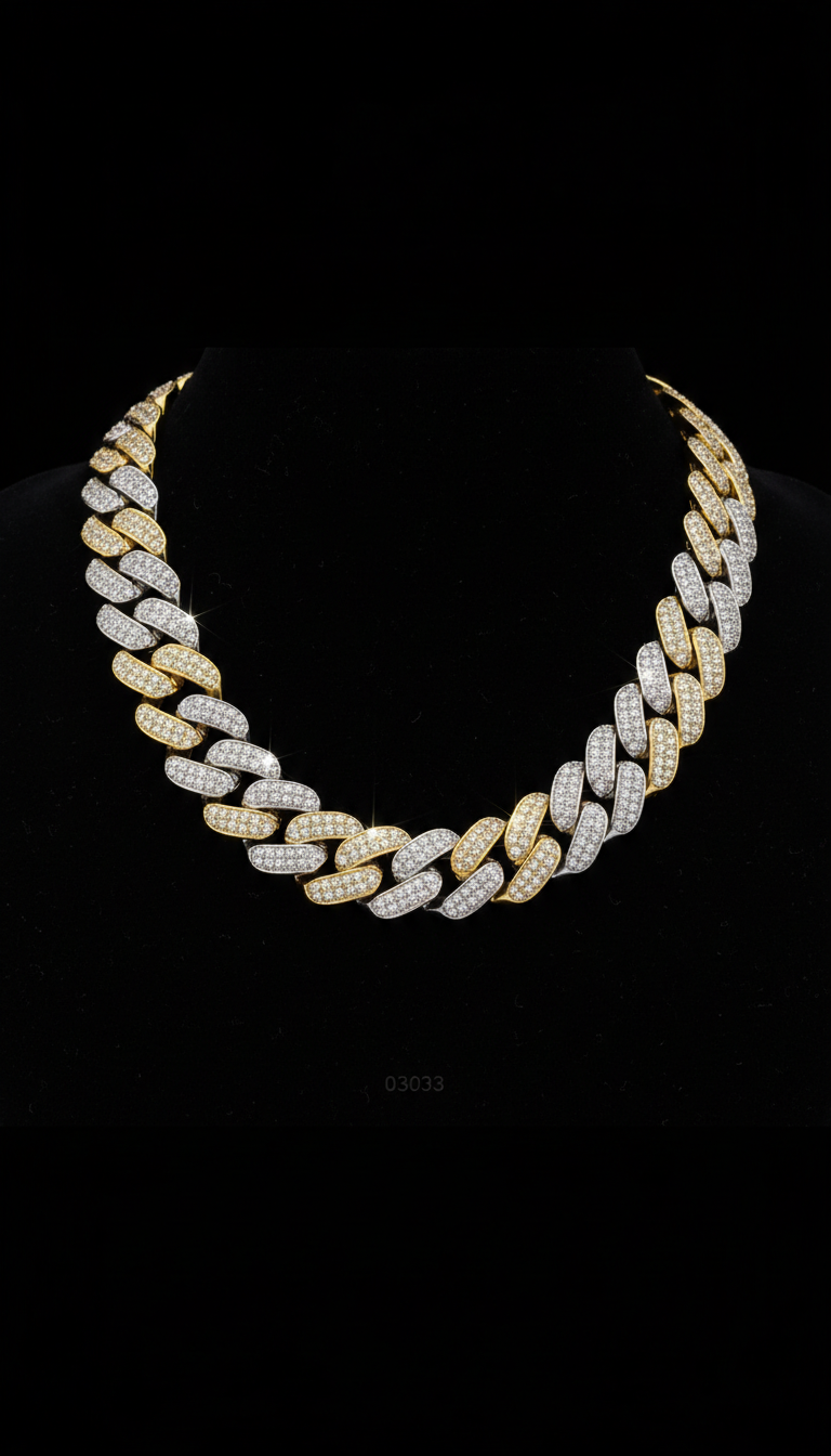 Iced-Out Curb Chain Necklace